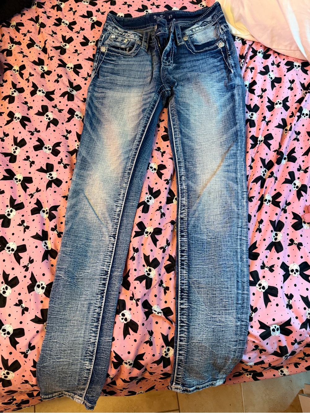 Miss Me Light Blue mid rise skinny Jeans